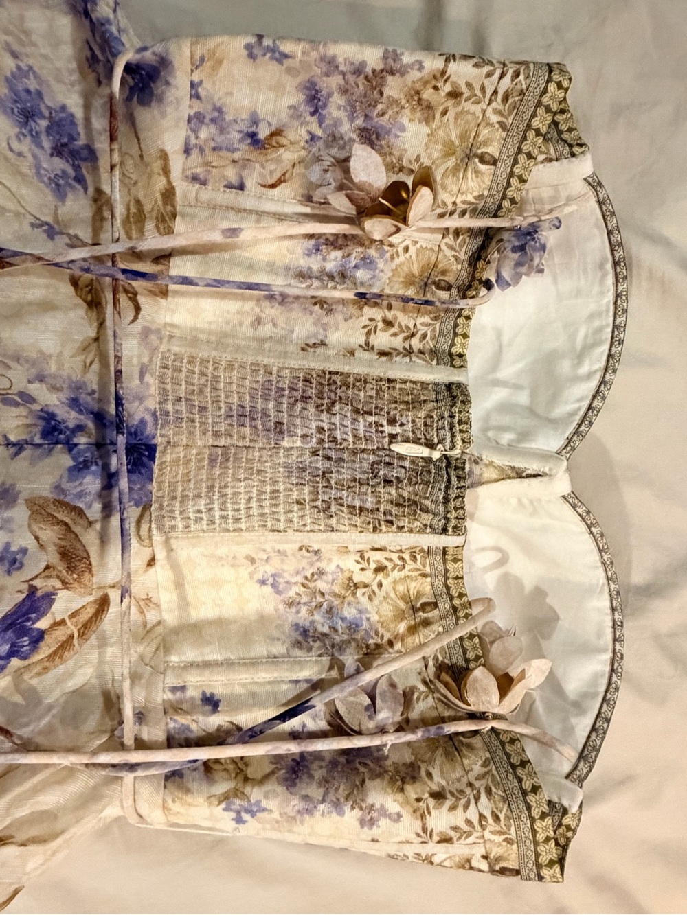 Zimmermann Dawning Picnic Lilac Floral Midi Dress - Picture 5 of 7